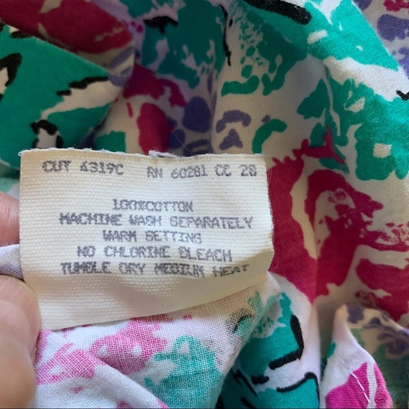 Vintage Multicolor Graphic Button Down Shirt 80s 90s SIze Medium - Picture 12 of 12